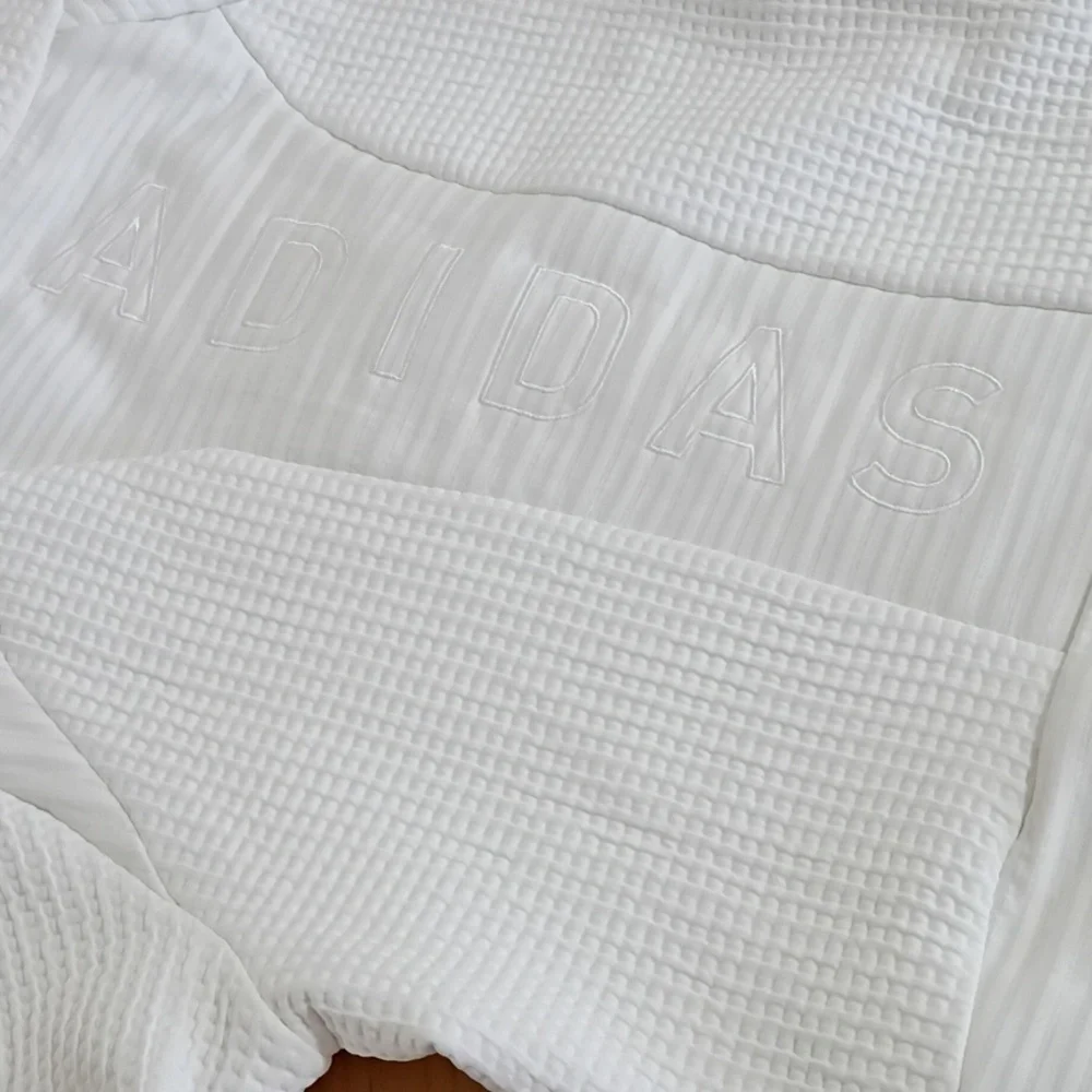 Adidas Cold Rdy White Quilted Fitted Full Zip Jacket Size L